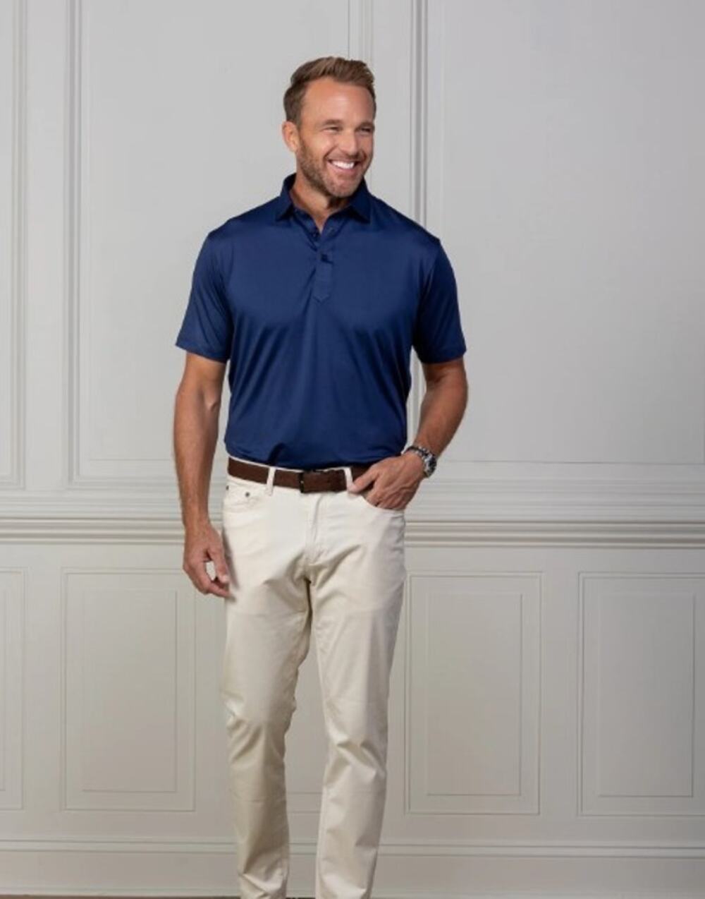 Collars & Co. Featherweight Flex Short-Sleeve Polo